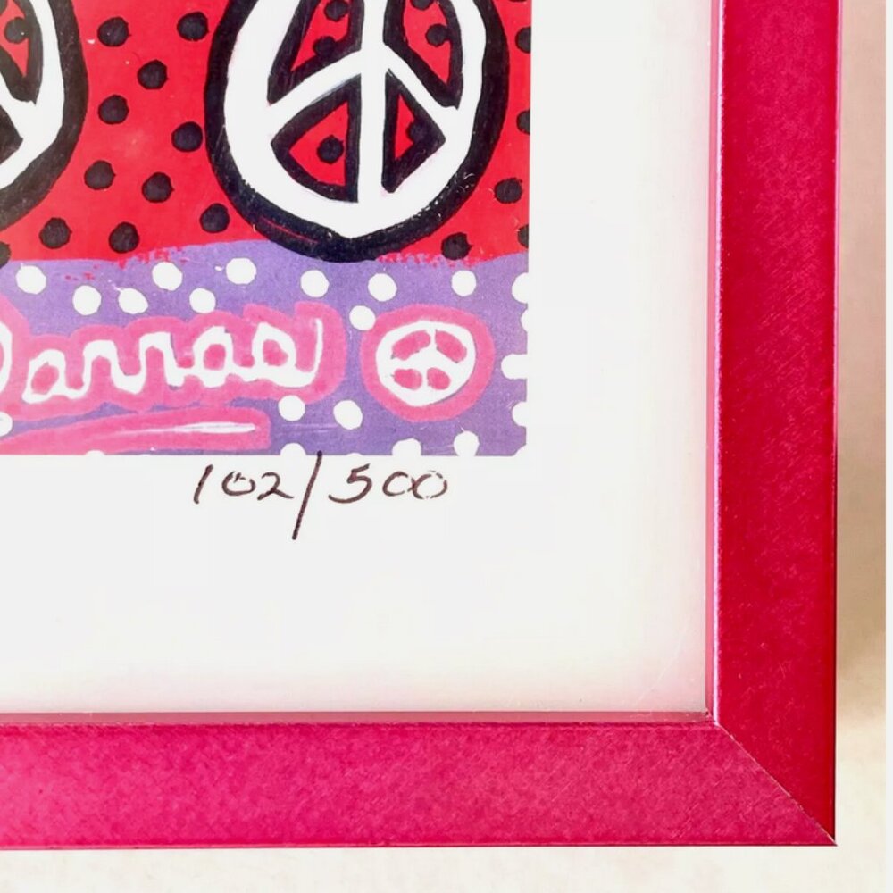 VINTAGE 60s 70s POP ART IMAGINE MIKE DARRAS 102/500 SIGNED PRINT FRAMED WALL ART - Picture 14 of 14